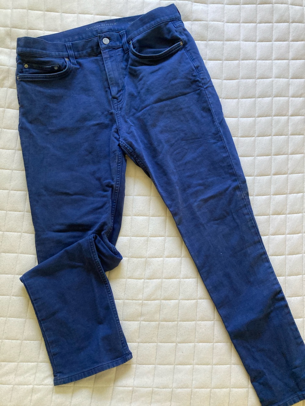 Banana Republic Men’s Slim Straight Pants in Navy Blue